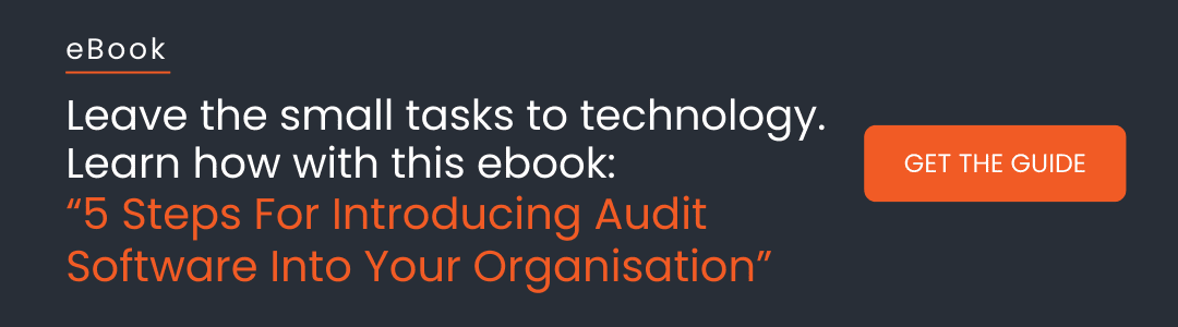 Blog banner prompting the user to harness the power of automation with the exclusive guide, "5 Steps For Introducing Audit Software Into Your Organisation"