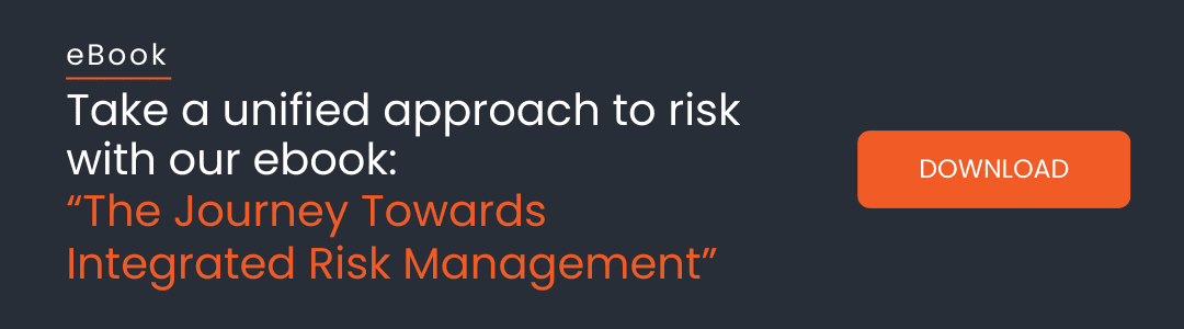 A banner prompting the user to download an ebook, The Journey Towards Integrated Risk Management, that covers a consolidated approach to risk.