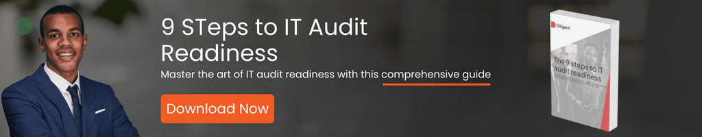 Illustration of a roadmap with 9 steps leading to IT audit readiness