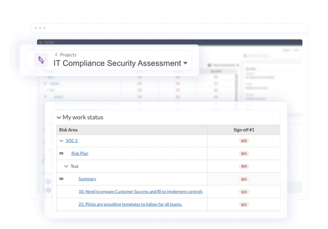 Screenshot displaying the interface of software for consolidating security compliance into a centralized, single source of truth, delivering robust IT compliance management.